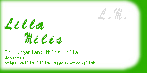 lilla milis business card